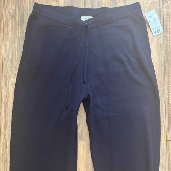 $328 PER SE by CARLISLE Cashmere Blend Knit Jogger Drawstring Pants Ankle Zip M - Picture 3 of 14